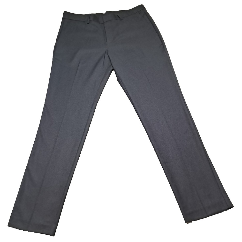 Perry Ellis Portfolio Dress Pants Mens Size 34x32 Very Slim Fit Flat Front Work